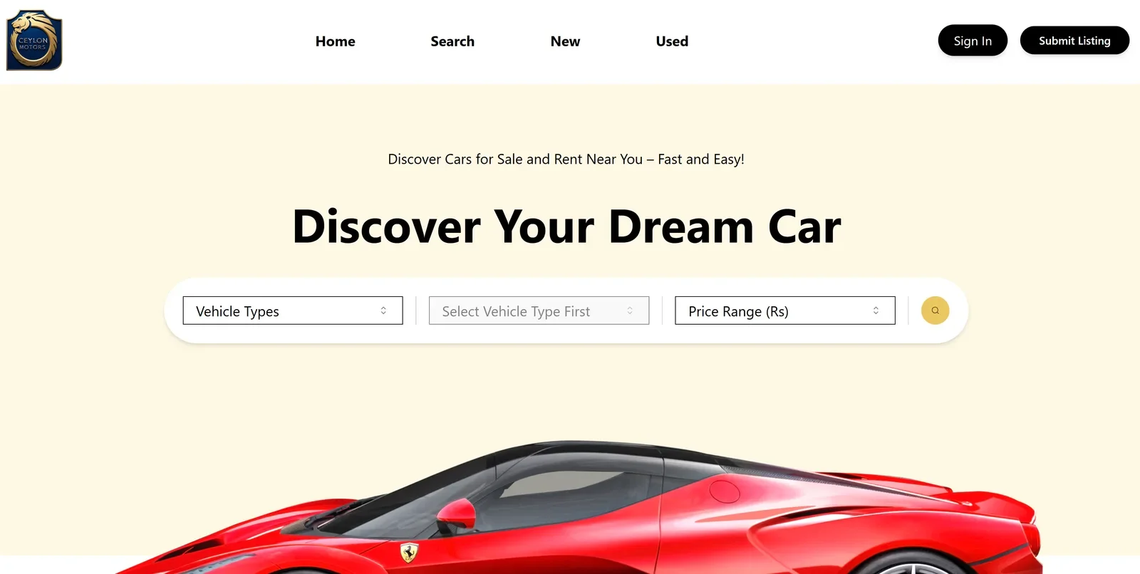 Ceylon Motors - Custom Web Design & Software built by ARC AI