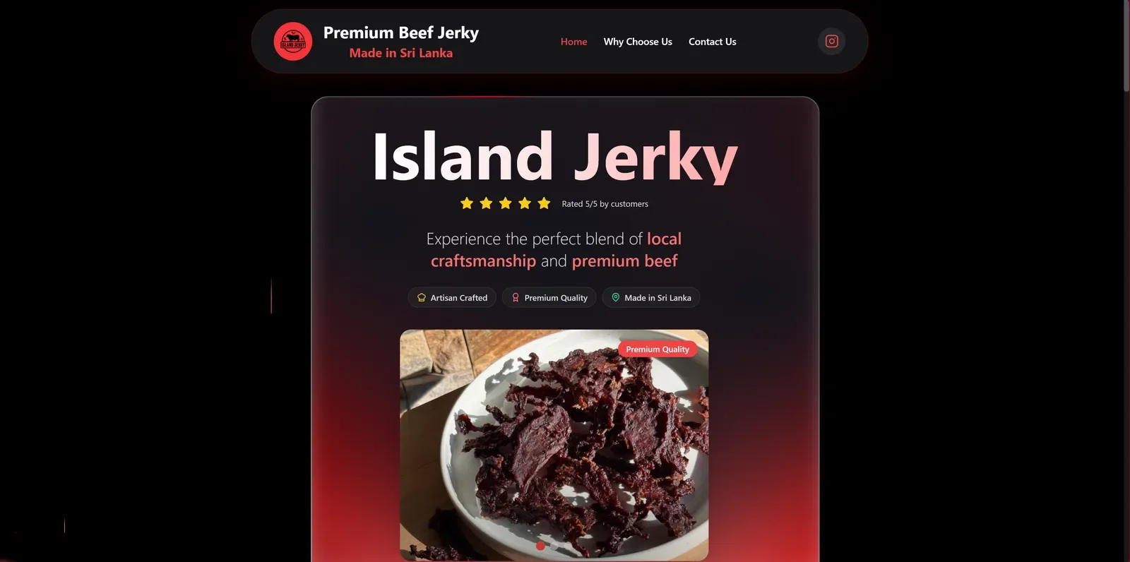 Island Jerky - Custom Web Design & Software built by ARC AI