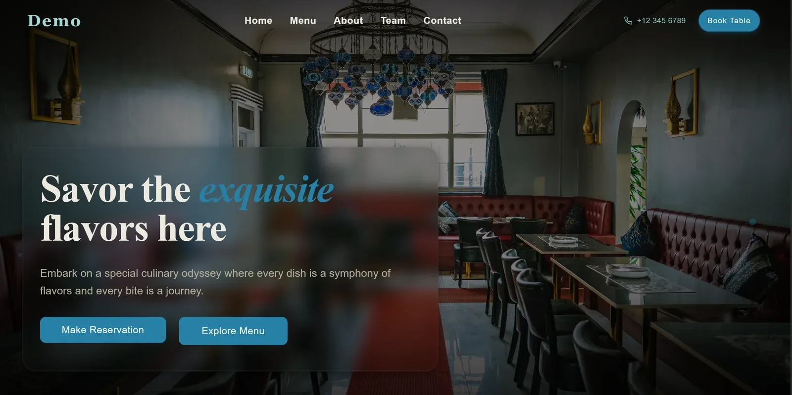 Luxury Restaurant - Premium Web Design Template by ARC AI